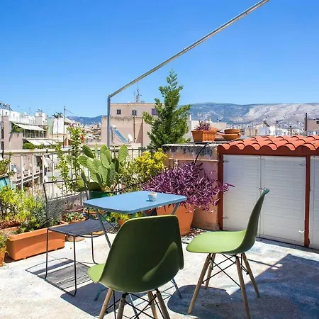 Sunny Top Floor Studio - Excellent Athens View Exterior photo